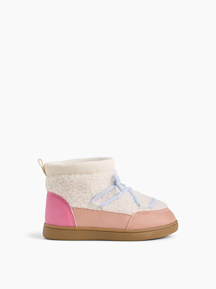 Image 1 of 5, These snow boots are made with a cozy sherpa upper., Lace-up styling., Rubber gripper sole., Product #1185851