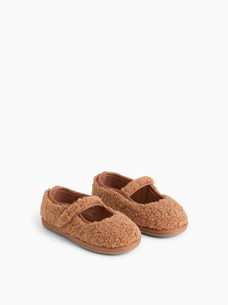 Image 2 of 4, Toddler Sherpa Mary Jane Flats