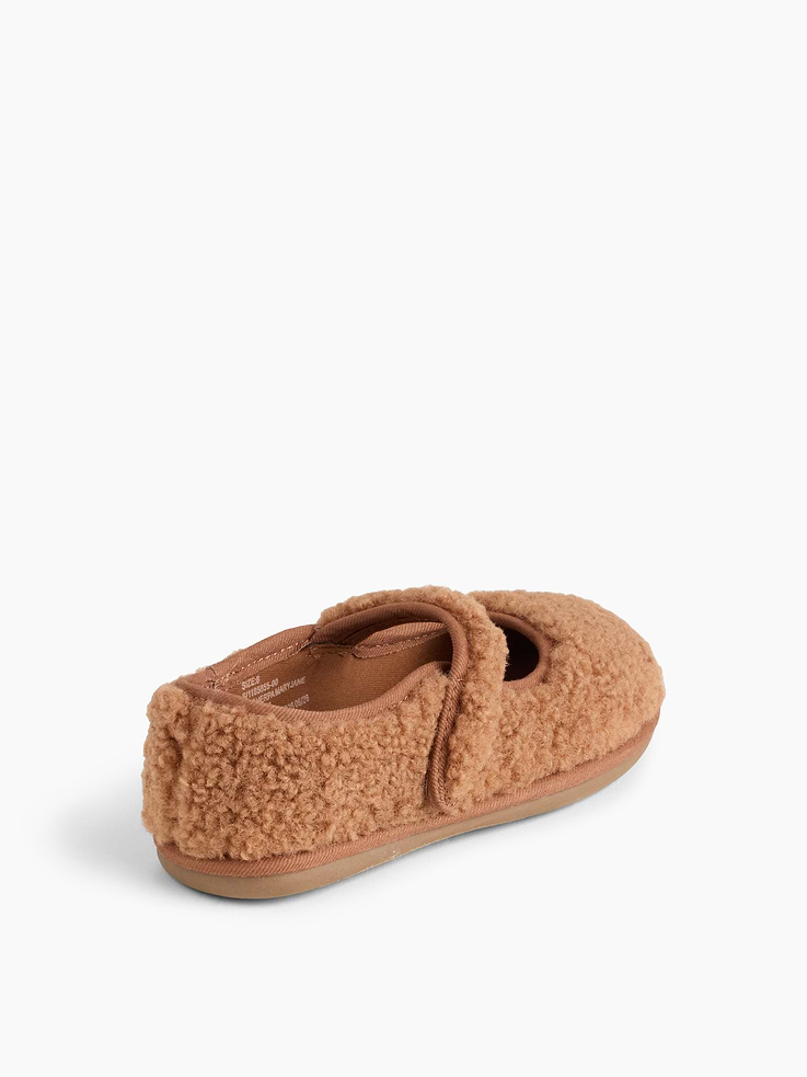 Image 3 of 4, Toddler Sherpa Mary Jane Flats