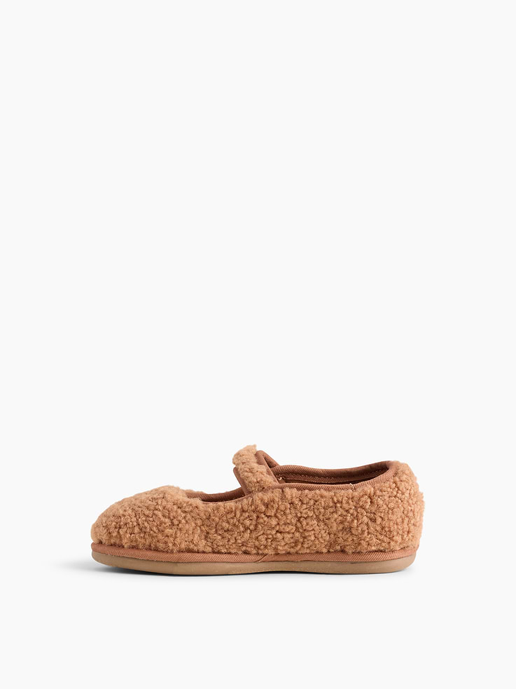 Image 4 of 4, Toddler Sherpa Mary Jane Flats