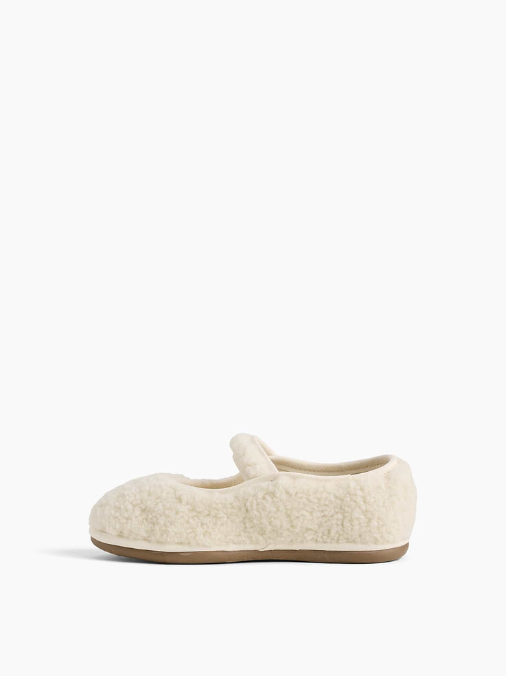 Image 4 of 4, Toddler Sherpa Mary Jane Flats