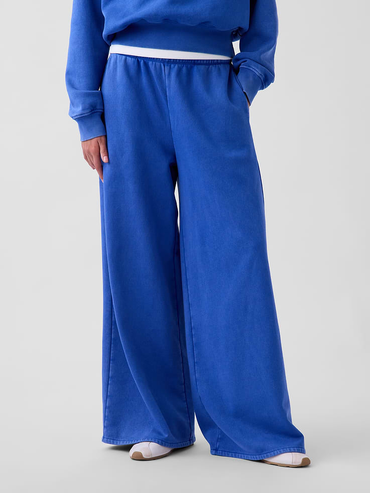 Image 2 of 6, VintageSoft Baggy Wide-Leg Sweatpants