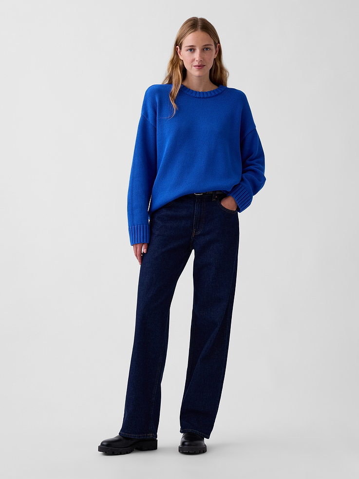 Image 2 of 6, 100% Cotton Oversized Sweater