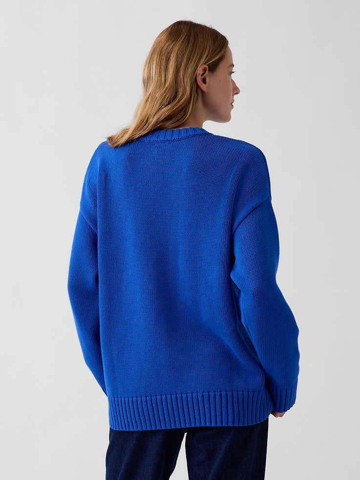 Image 3 of 6, 100% Cotton Oversized Sweater