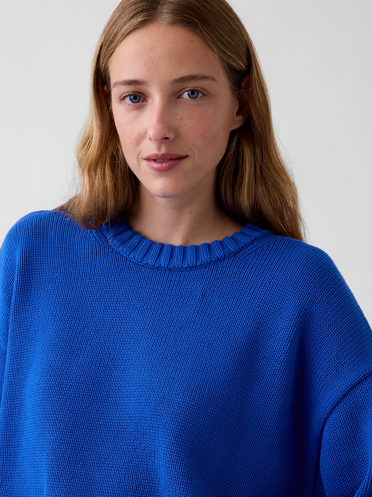Image 5 of 6, 100% Cotton Oversized Sweater