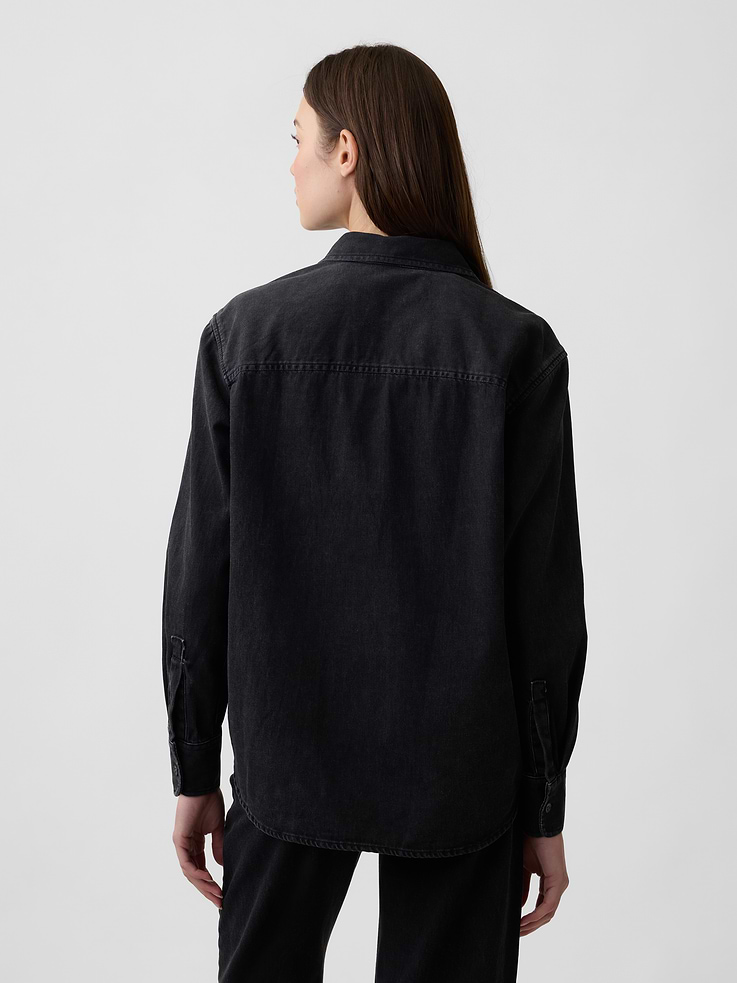 Image 2 of 5, Oversized Denim Shirt