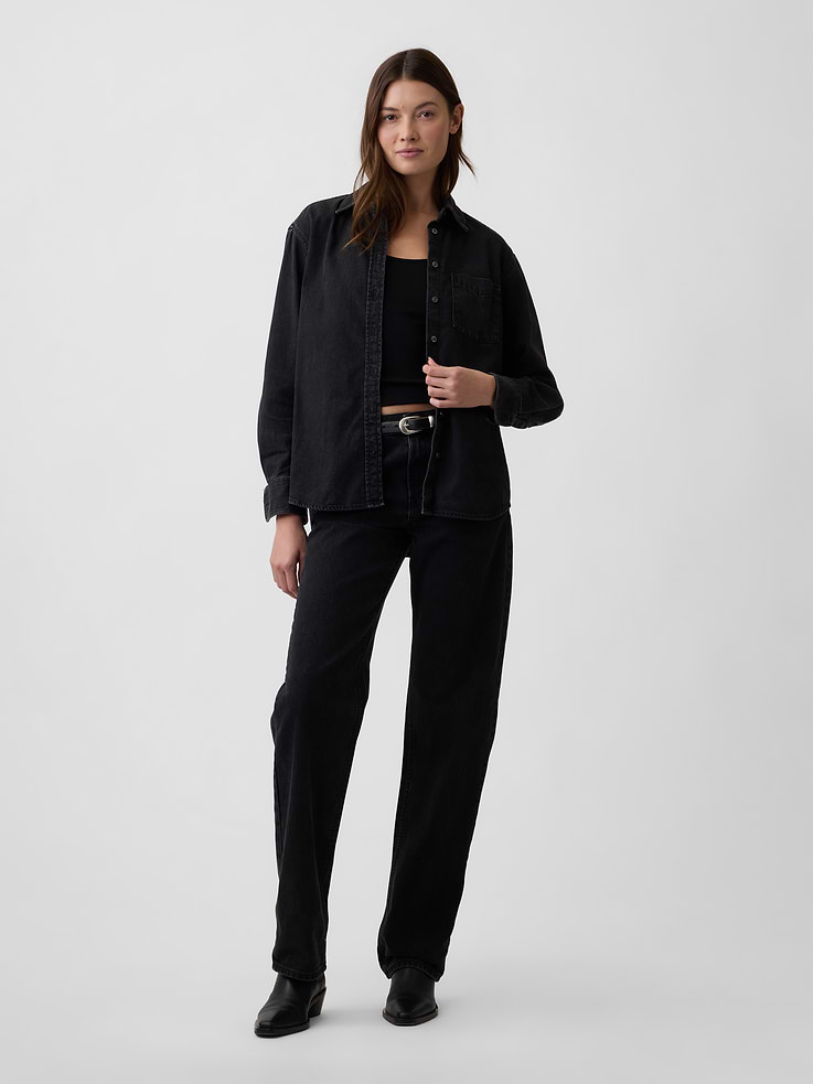 Image 3 of 5, Oversized Denim Shirt