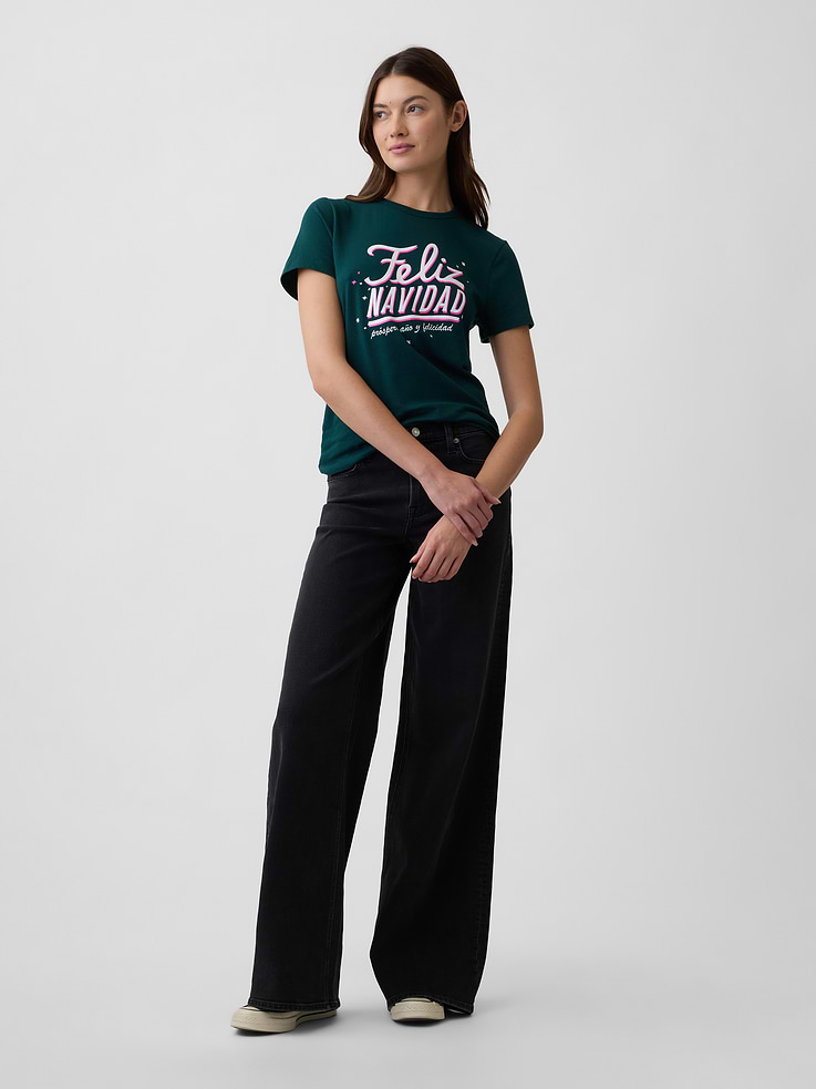 Image 3 of 5, Feliz Navidad Graphic T-Shirt