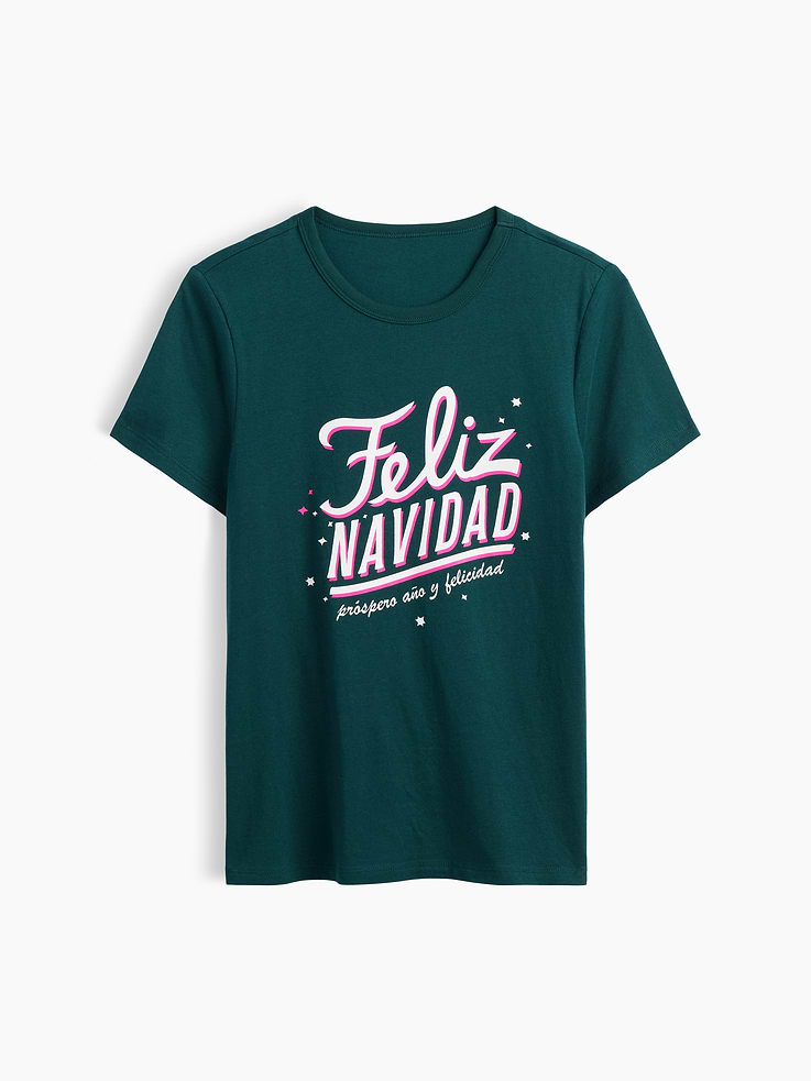 Image 5 of 5, Feliz Navidad Graphic T-Shirt