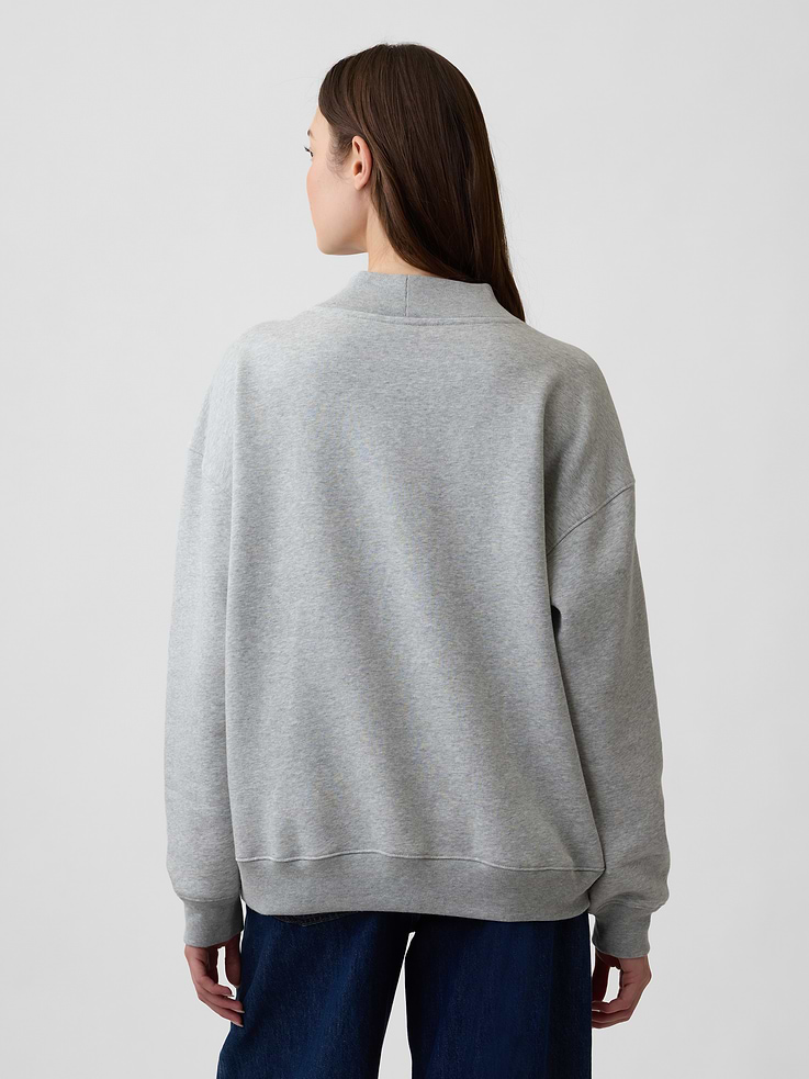 Image 2 of 5, Oversized Gap Logo Mockneck Tunic Sweatshirt
