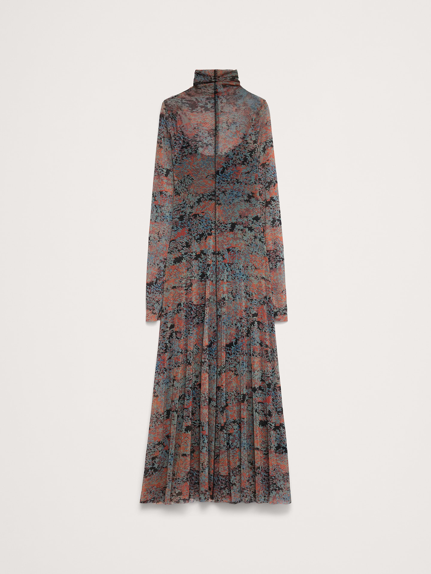 Image 8 de 8, Robe longue en tissu à mailles à manches longues