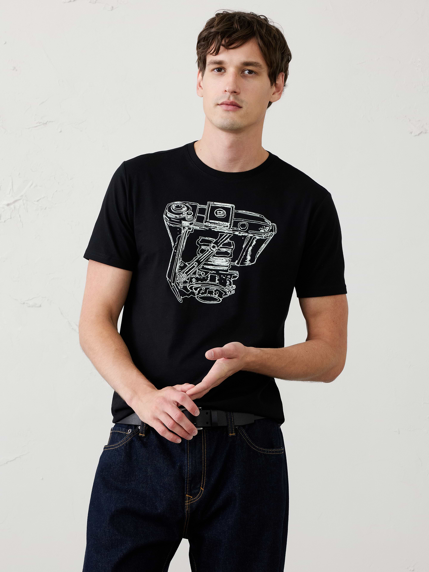 Image 1 of 8, Crew neck. Short sleeves., Made exclusively for Banana Republic Factory., Product #1181242