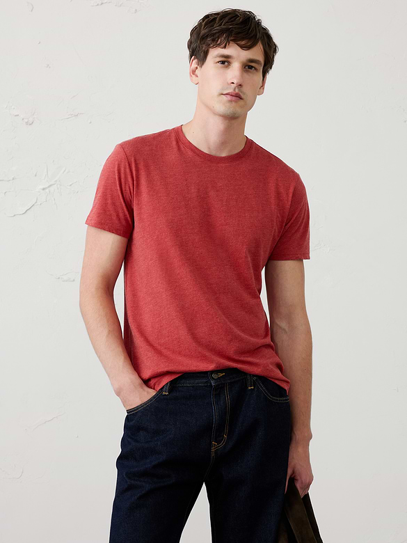 Standard-Fit Premium Wash Crew-Neck T-Shirt