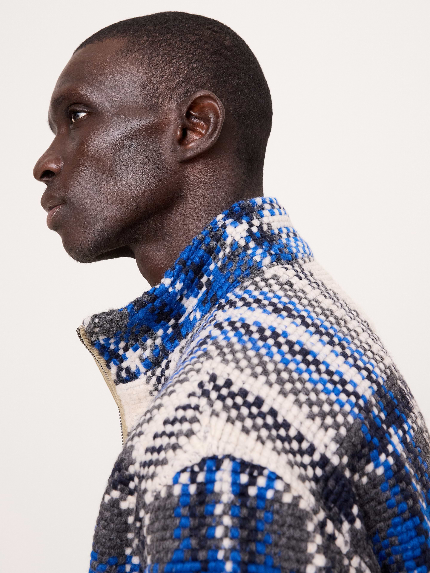 Image 4 of 8, Brushed Plaid Track Jacket