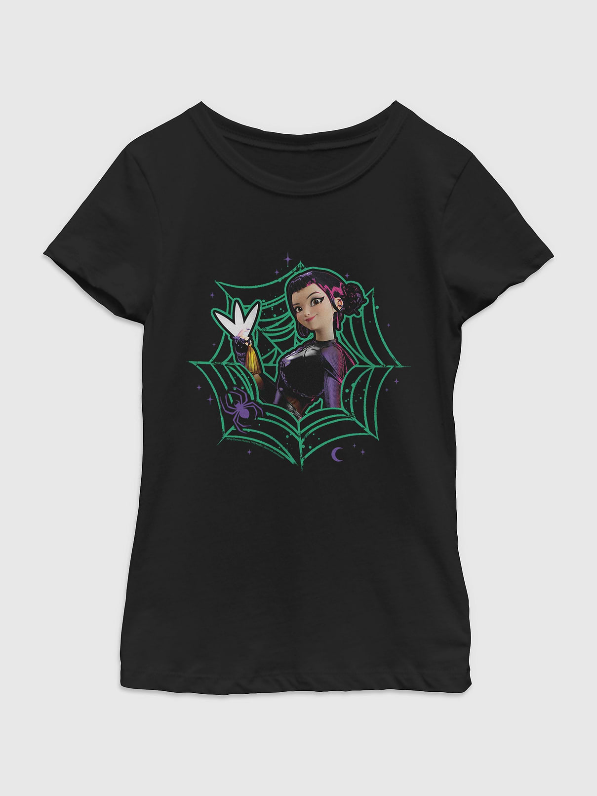 Image 1 of 4, Soft cotton T-shirt., Crewneck., Short sleeves., Officially licensed K-Pop Demon Hunters Zoey Web graphic at front. Fifth Sun is an internationally recognized manufacturer of exclusive licensed graphic apparel and innovative fashions for premium brands like Star Wars, Disney, Marvel, and Nintendo., This item is printed on demand