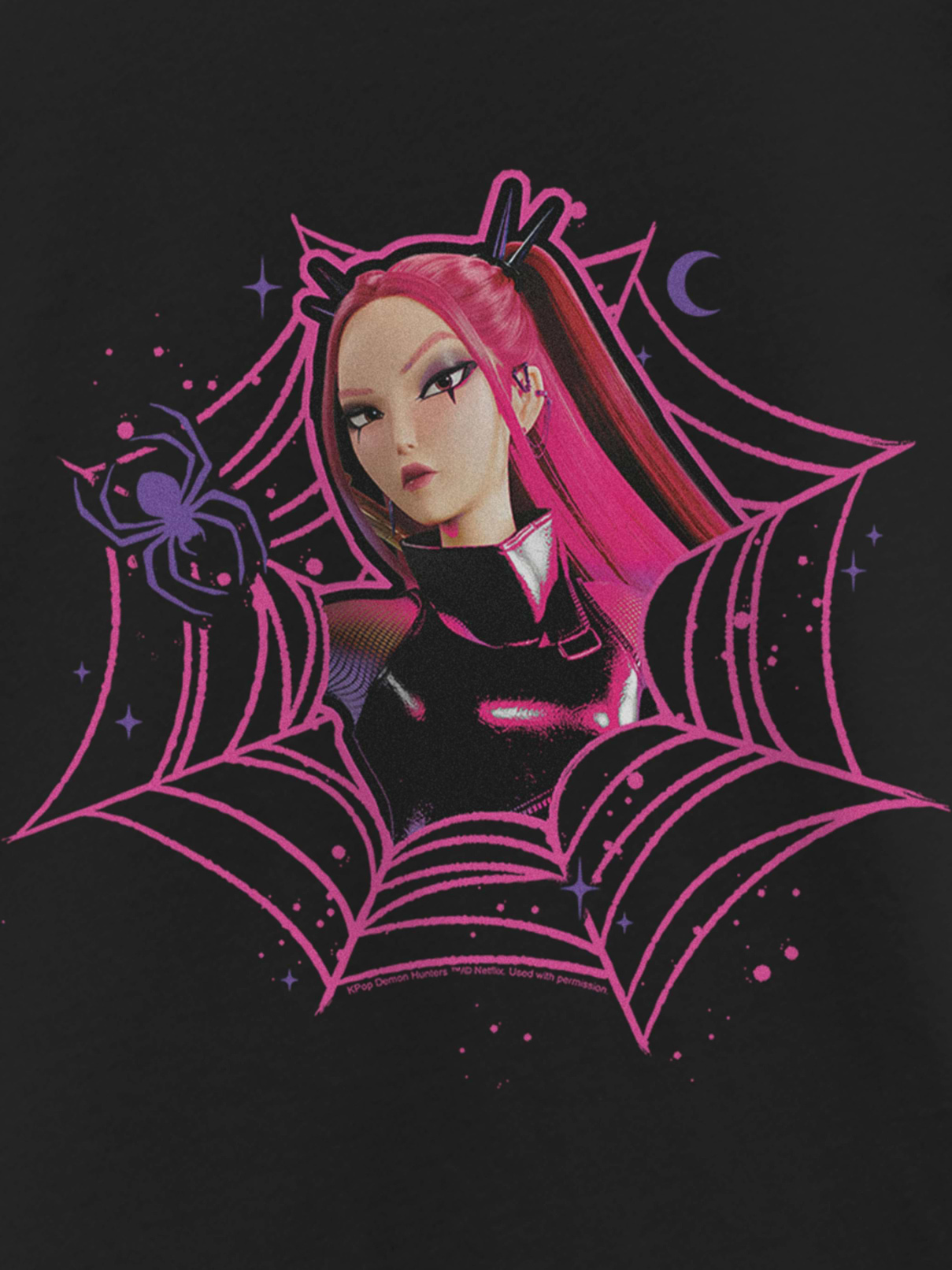 Image 2 of 4, KPop Demon Hunters Mira Web Girls Graphic TShirt