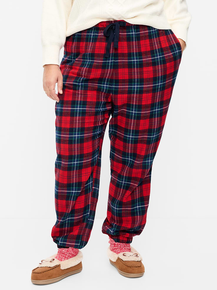 Image 7 of 8, Flannel Pajama Joggers for Women
