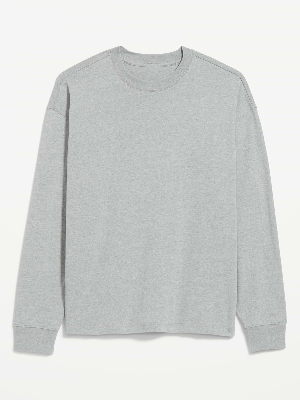 Oversized Long-Sleeve Crew-Neck T-Shirt