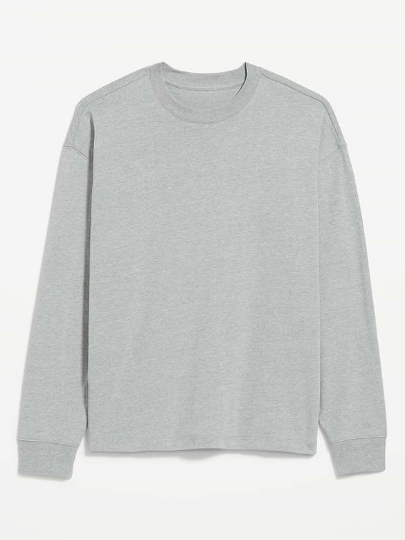 Oversized Long-Sleeve Crew-Neck T-Shirt