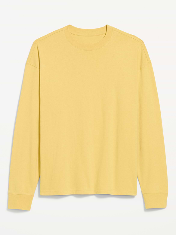 Oversized Long-Sleeve Crew-Neck T-Shirt