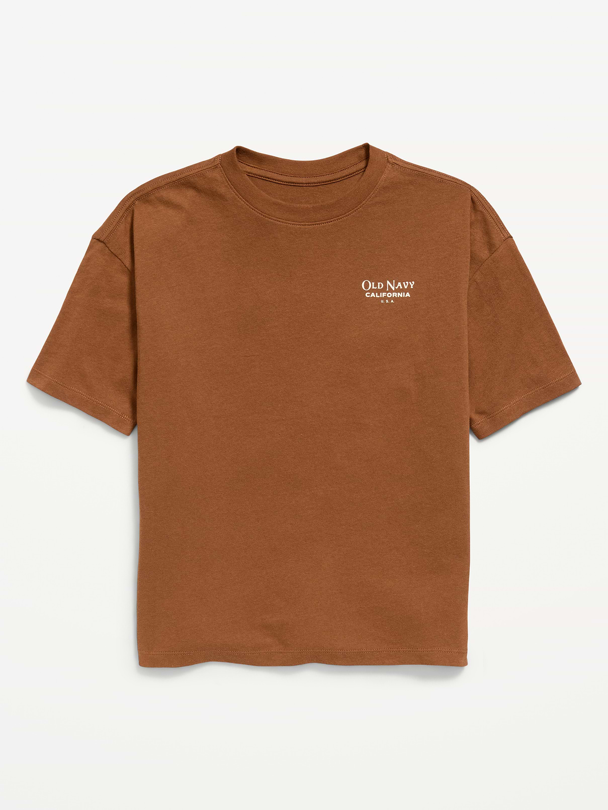 Image 1 of 2, crew neck, short sleeves, drop shoulders, logo graphic at front, Product #1181871