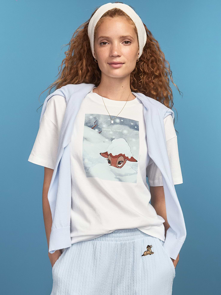 Image 1 of 10, rib-knit crew neck, short sleeves, licensed graphic, ©Disney, Product #1184140