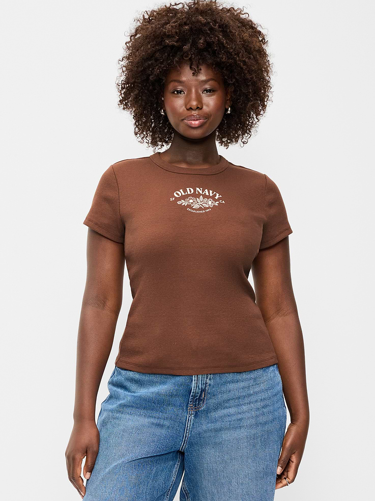 Image 6 of 9, Snug Graphic Ribbed T-Shirt