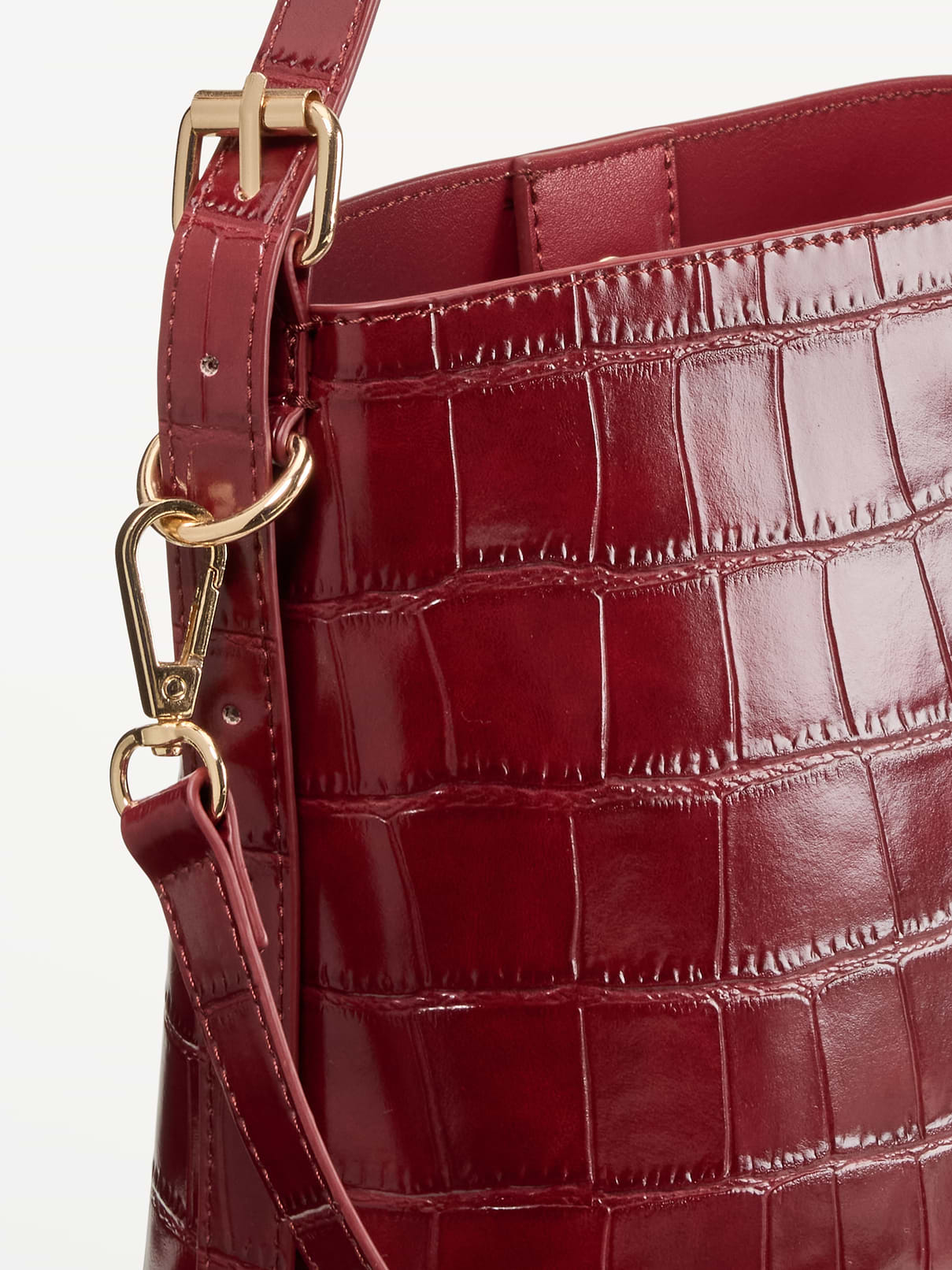 Image 5 of 5, Small Preppy Embossed Bucket Bag