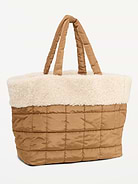 Image 2 of 4, Active Puffer Large Sherpa-Lined Tote