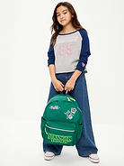 Image 1 of 4, zip-top closure, canvas handle, padded shoulder straps with adjustable buckles, padded mesh back for added comfort and breathability, exterior zippered pouch, side pouch, smooth interior with pocket, Stranger Things: Tales From 85™/ © Netflix. Used with permission., Product #1185061