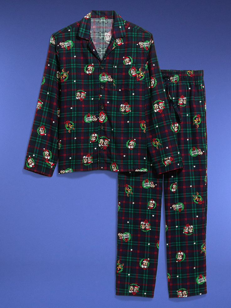 Image 3 of 5, Old Navy x Disney Flannel Pajama Set for Men, All-Access Cardmember