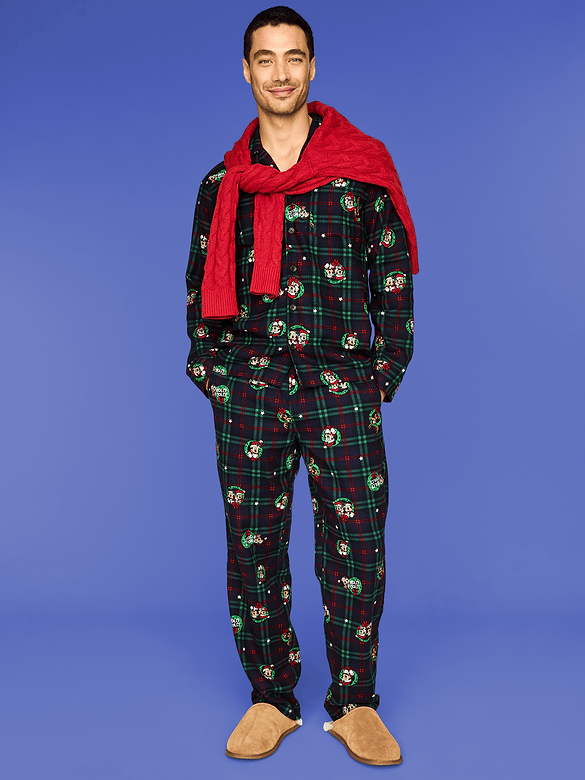 Old Navy x Disney Flannel Pajama Set for Men