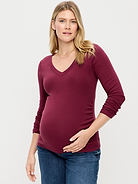 Image 1 of 2, A skimming fit that hugs your bod just right., v-neck, long sleeves, shirred sides for a flexible fit, Product #1187937