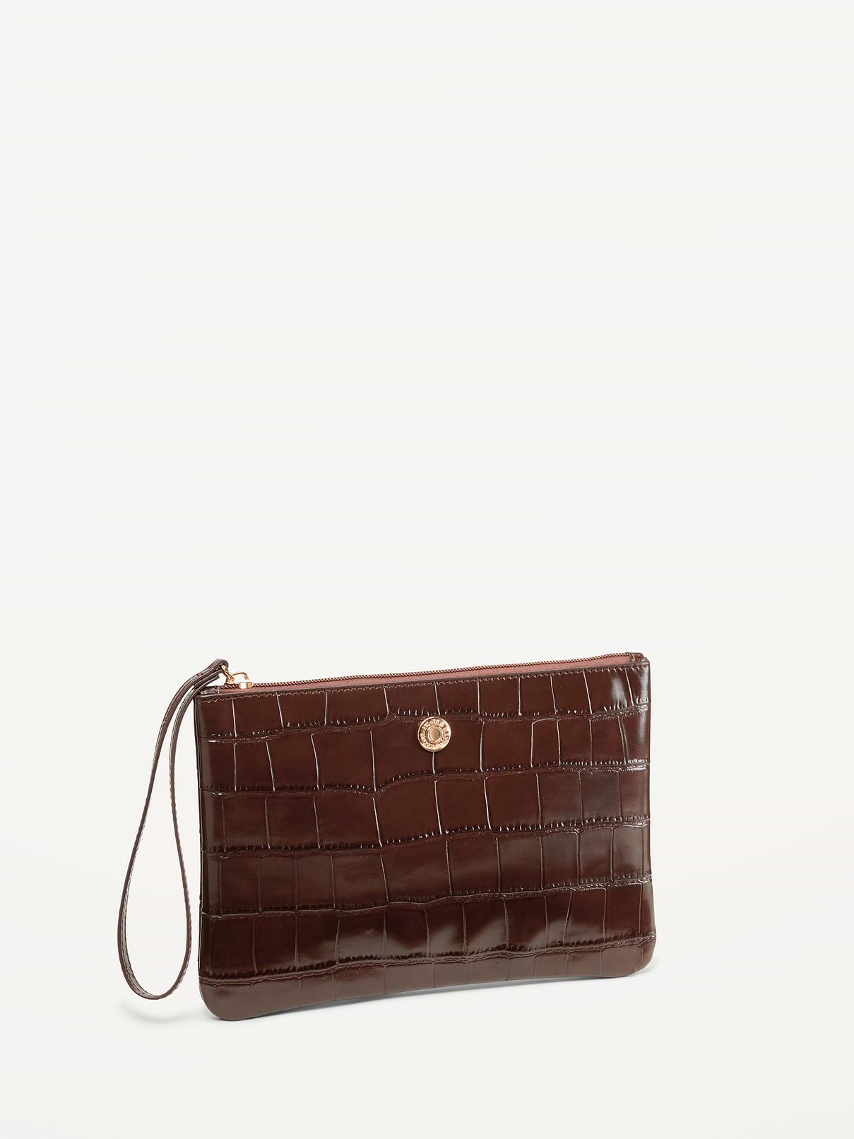Faux-Leather Wristlet