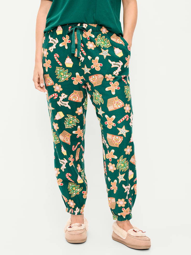 Image 4 of 5, Flannel Pajama Joggers