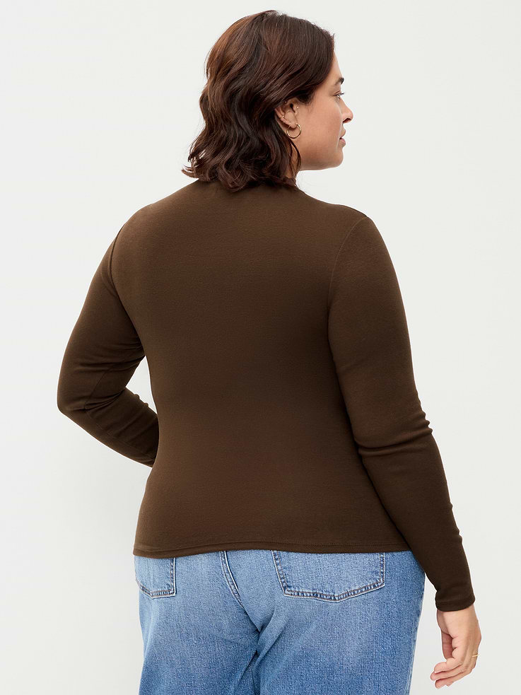 Image 8 of 8, Snug Long-Sleeve Mock-Neck T-Shirt
