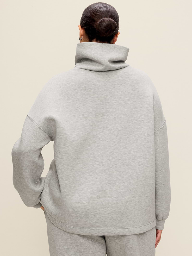 Image 7 of 7, Oversized Bounce Fleece Funnel-Neck Tunic