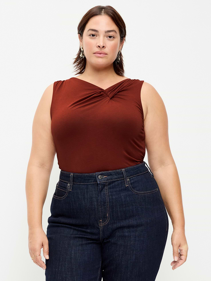 Image 7 of 8, Sleeveless Twist-Front Top