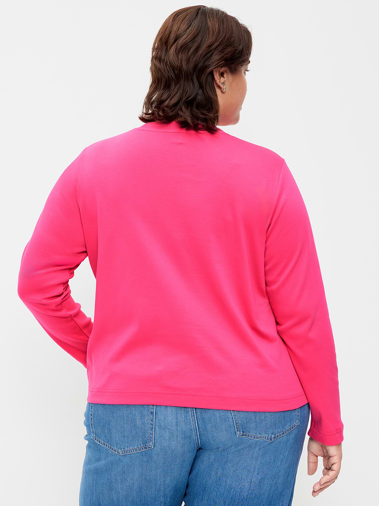 Image 8 of 8, Heavyweight Long-Sleeve Crew-Neck T-Shirt