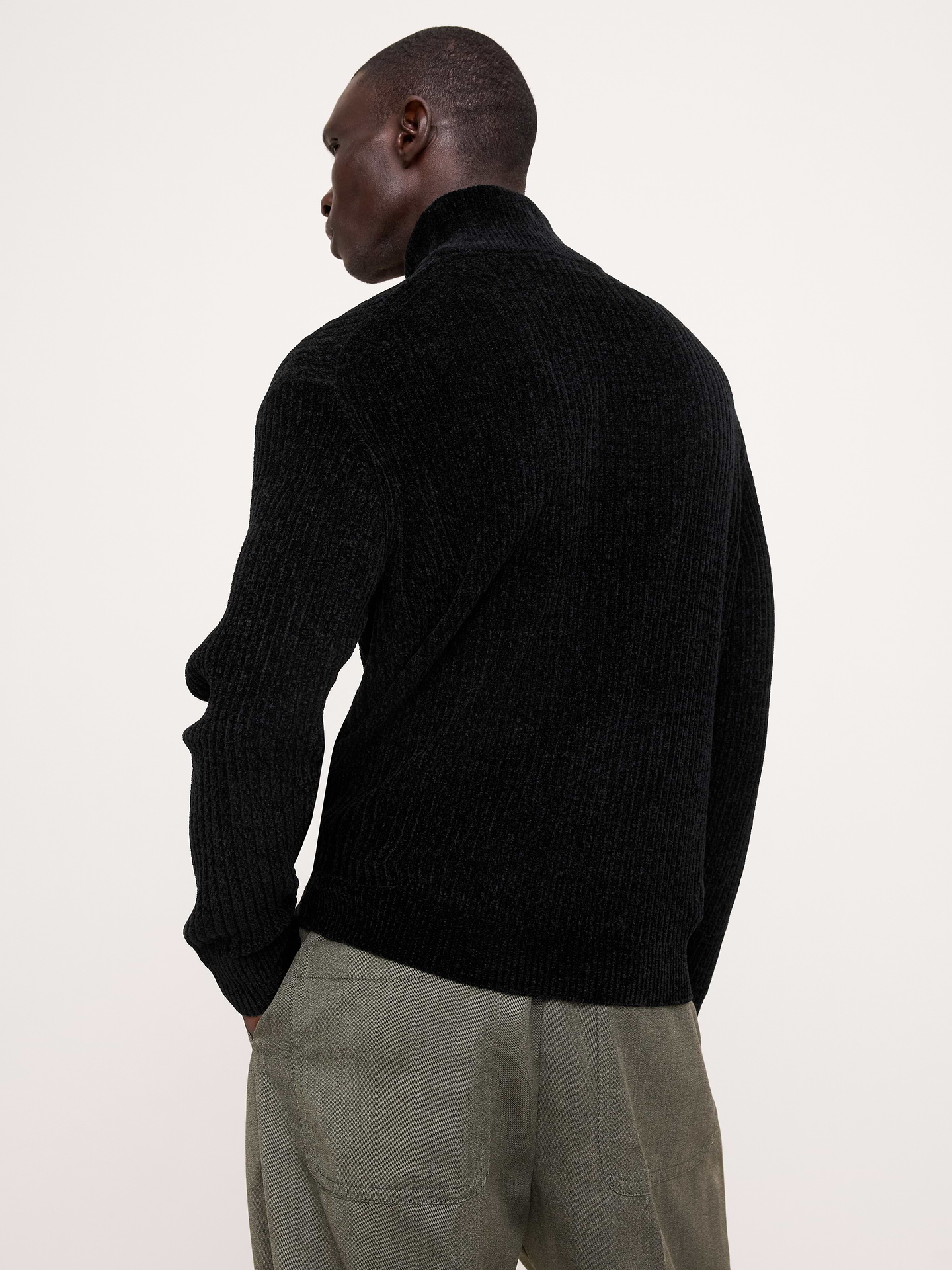 Image 2 of 6, Italian Chenille Quarter-Zip Sweater