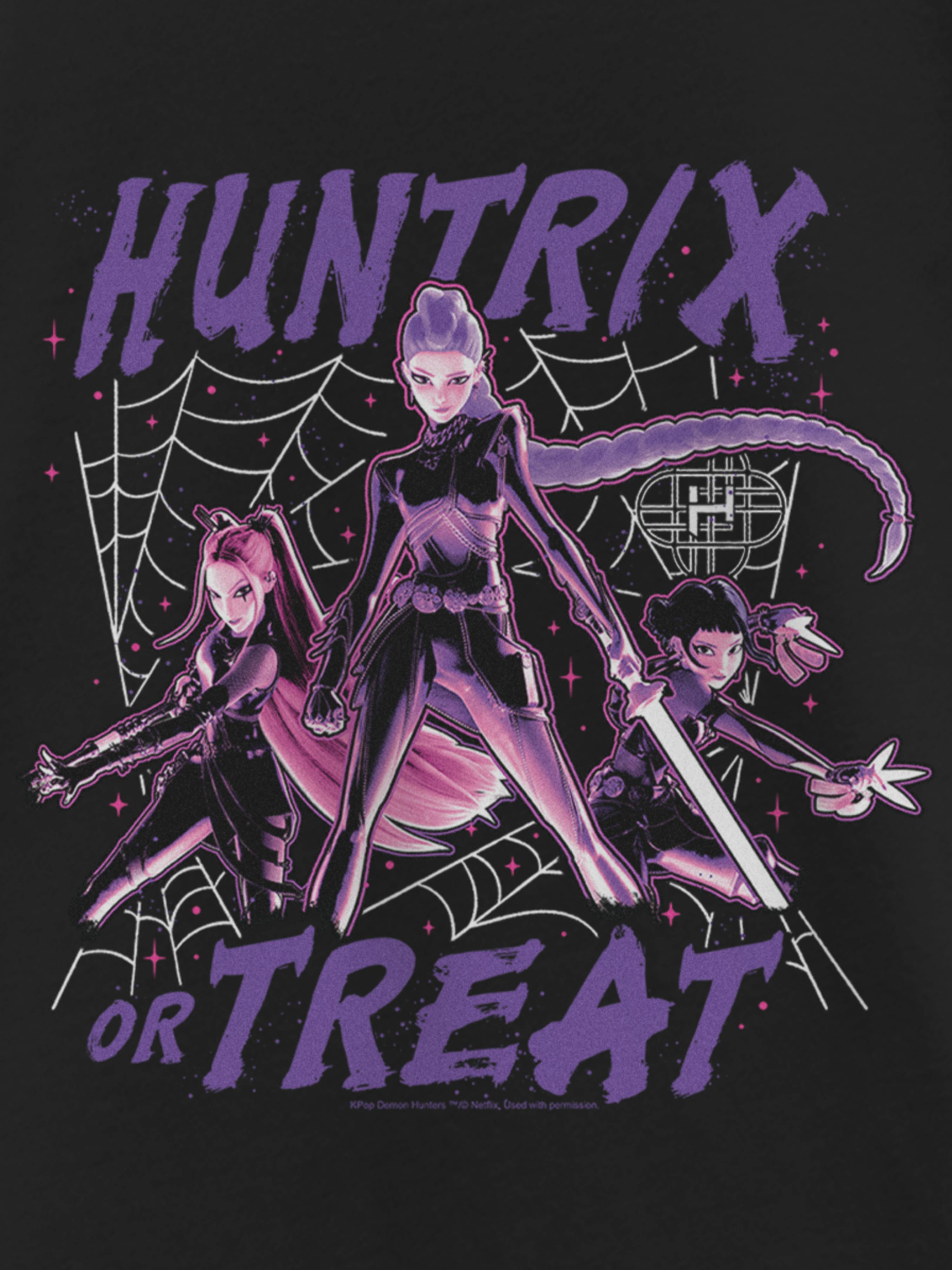 Image 2 of 4, KPop Demon Hunters Huntrix Or Treat Girls Graphic TShirt