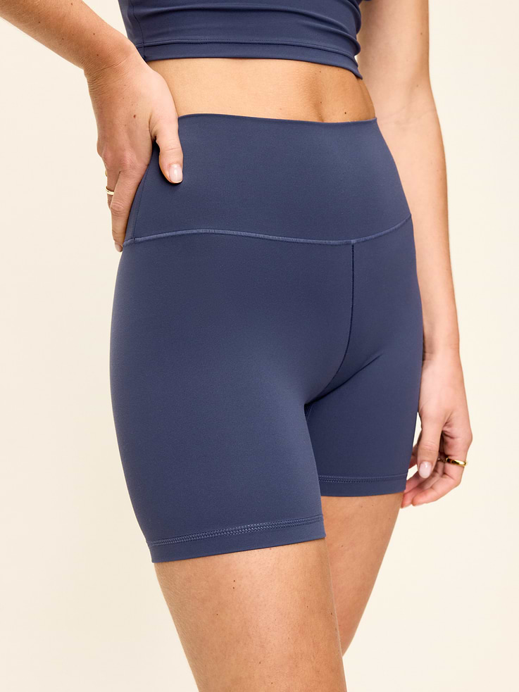 Image 5 of 9, High-Waisted StudioSmooth Biker Shorts -- 6-inch inseam