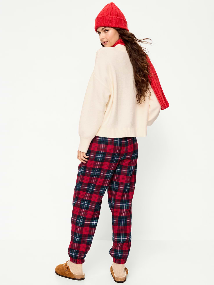 Image 3 of 8, Flannel Pajama Joggers for Women