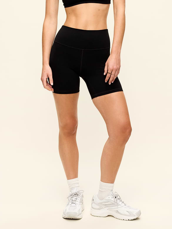 High-Waisted StudioSmooth Biker Shorts -- 6-inch inseam