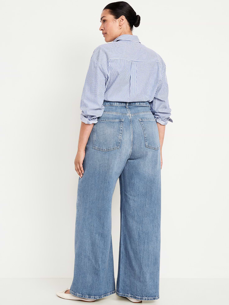 Image 9 of 9, Extra High-Waisted Super Wide-Leg Jeans