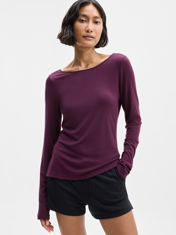 Image 1 of 6, FOR: Sleep, lounging, and slow mornings, FEEL: Cloud-soft TENCEL™ Modal with breathable stretch, FAVE: Scoop back pairs perfectly with the CloudNine Bra, Product #1179355