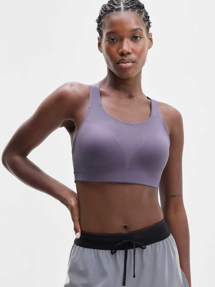 Image 1 of 4, BEST FOR CARDIO: run + train + HIIT, IMPACT: High-impact workouts, B-DD, FEEL: Supportive compression with snap-back stretch that won't restrict or shift, FAVE: Foam-enforced cups and straps hold you strong through the push, Quick-drying, sweat-wicking performance, Adjustable racerback straps for a full-control fit, Mesh panels invite airflow, Product #599845