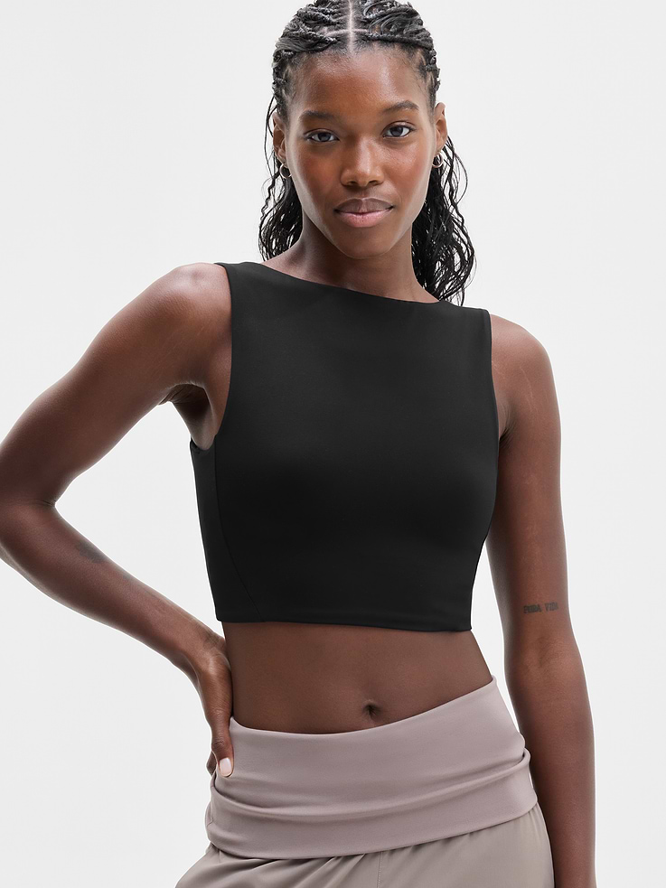 Image 1 of 4, BEST FOR STUDIO: yoga + barre + pilates, IMPACT: Light-impact workouts, FEEL: VitaFree fabric is our lightest-feel yoga fabric for a barely there, yet fully covered sensation, FAVE: Internal shelf bra with removable pads for support and coverage, Product #1179320