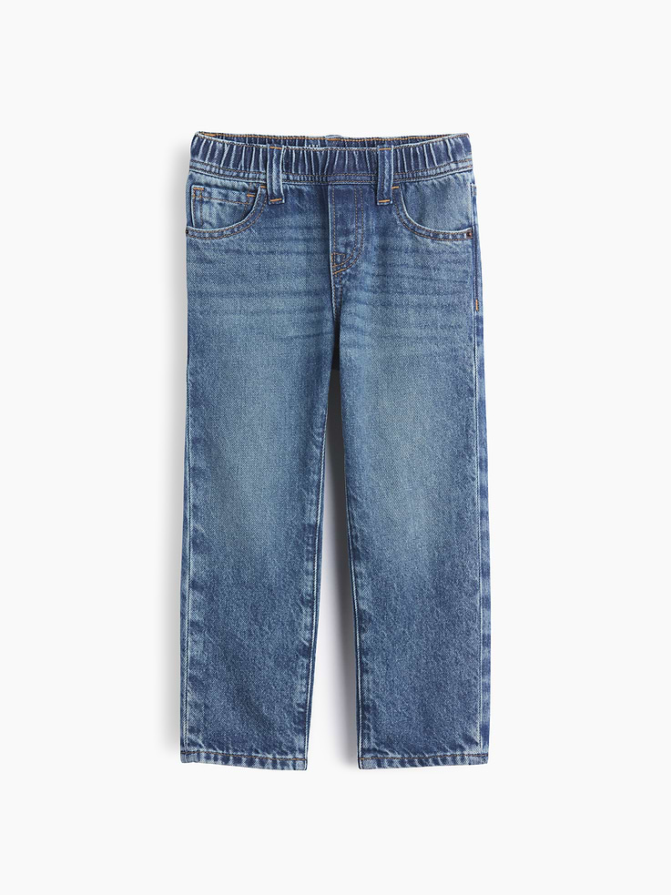 Image 2 of 4, Baby & Toddler Pull-On Relaxed Straight Jeans