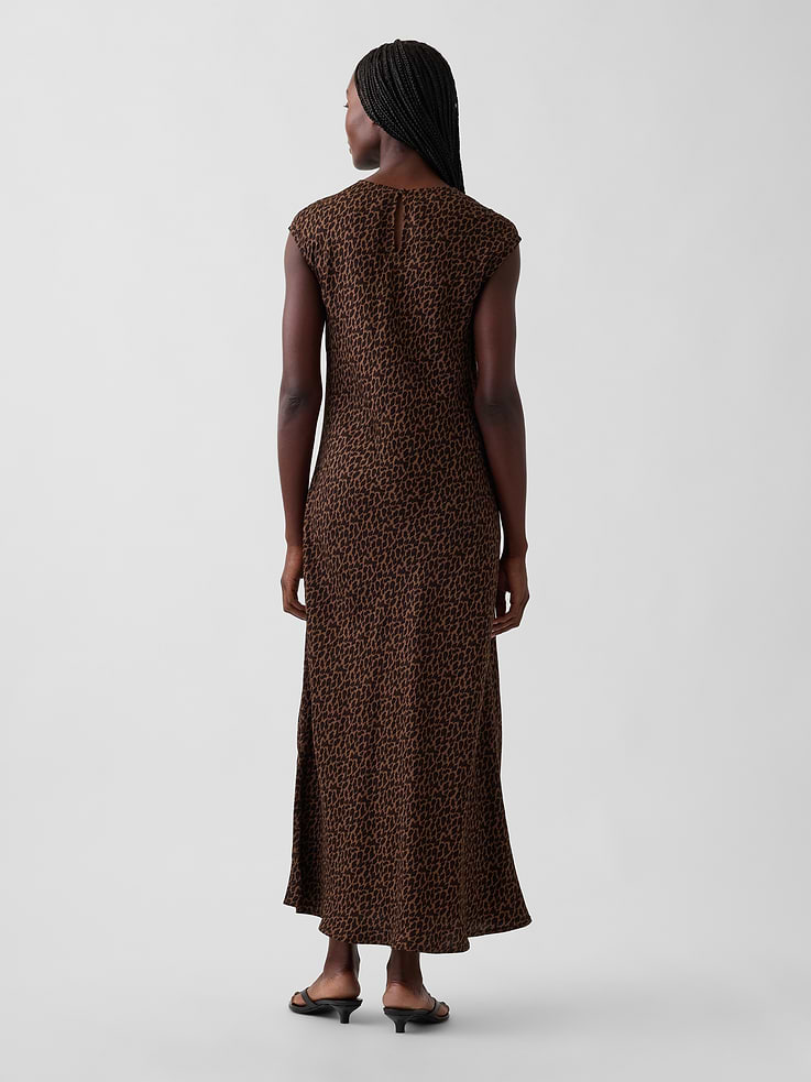 Image 2 of 6, Cap-Sleeve Maxi Slip Dress